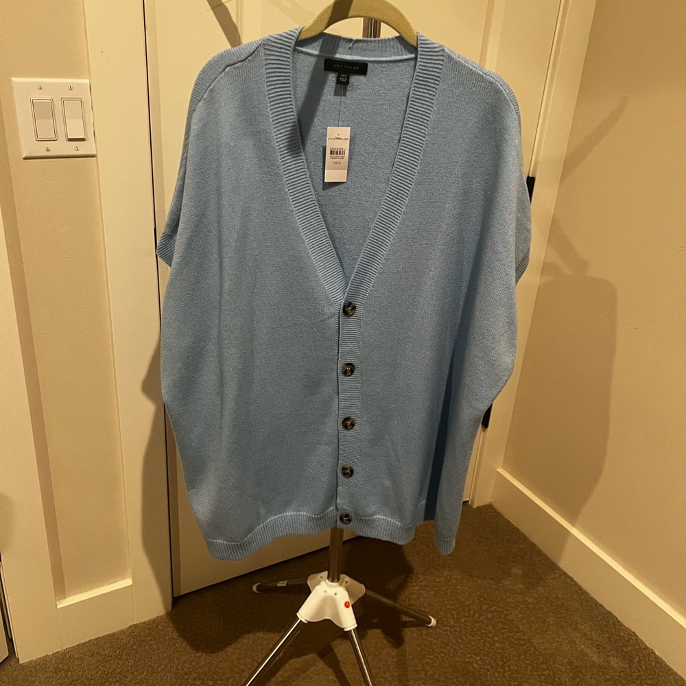 Ann Taylor Sky Blue Women's Poncho Sweater